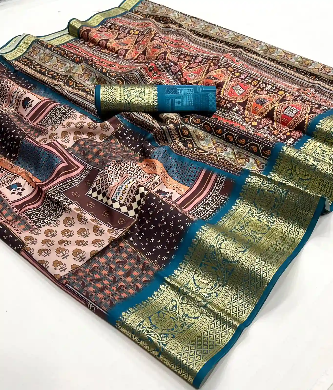 Rajpath Saaria Silk Dola Viscose Wholesale Fancy Sarees Catalog — Wholesale Sarees, MPA wholesale from Surat - Gallery Image 9